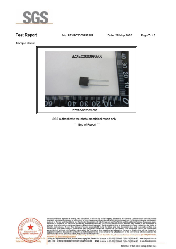 微型保險(xiǎn)絲SGS認(rèn)證7